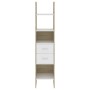 White and oak plywood shelf 40x35x180 cm by , Bookcases and shelves - Ref: Foro24-803421, Price: 108,34 €, Discount: %