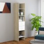 White and oak plywood shelf 40x35x180 cm by , Bookcases and shelves - Ref: Foro24-803421, Price: 108,34 €, Discount: %