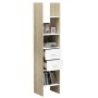 Regal aus Sperrholz in Weiß und Eiche, 40 x 35 x 180 cm von , Bücherregale und Regale - Ref: Foro24-803421, Preis: 108,34 €, ...