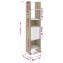 White and oak plywood shelf 40x35x180 cm by , Bookcases and shelves - Ref: Foro24-803421, Price: 108,34 €, Discount: %