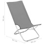 Folding beach chairs 2 units gray fabric by , Garden chairs - Ref: Foro24-310377, Price: 71,79 €, Discount: %