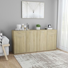 Sideboard aus Sonoma-Eichenholzwerkstoff, 160 x 36 x 75 cm von , Sideboards - Ref: Foro24-3054774, Preis: 199,99 €, Rabatt: %