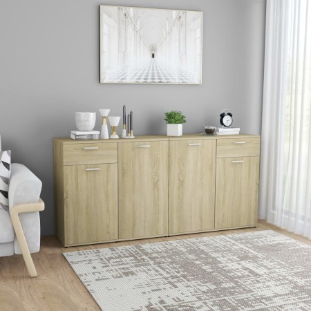 Sonoma Oak Engineered Wood Sideboard 160x36x75 cm by , Sideboards - Ref: Foro24-3054774, Price: 199,99 €, Discount: %