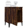 Bedside table with smoked oak metal legs 40x30x50 cm by vidaXL, Nightstands - Ref: Foro24-813116, Price: 35,61 €, Discount: %