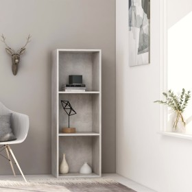 3-tier concrete gray plywood shelf 40x30x114cm by , Bookcases and shelves - Ref: Foro24-800940, Price: 71,99 €, Discount: %