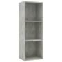 3-stöckiges Regal aus betongrauem Sperrholz, 40 x 30 x 114 cm von , Bücherregale und Regale - Ref: Foro24-800940, Preis: 71,2...