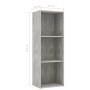 3-stöckiges Regal aus betongrauem Sperrholz, 40 x 30 x 114 cm von , Bücherregale und Regale - Ref: Foro24-800940, Preis: 71,2...