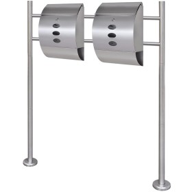 Set of 2 mailboxes with stainless steel support by , mailboxes - Ref: Foro24-271747, Price: 129,17 €, Discount: %