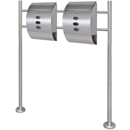 Set of 2 mailboxes with stainless steel support by , mailboxes - Ref: Foro24-271747, Price: 129,17 €, Discount: %