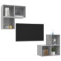 4-teiliges TV-Schrank-Set aus betongrauer Spanplatte von , TV-Möbel - Ref: Foro24-3079767, Preis: 115,99 €, Rabatt: %