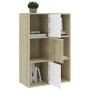 White and oak plywood TV cabinet 60x29.5x90 cm by , Bookcases and shelves - Ref: Foro24-801139, Price: 96,99 €, Discount: %