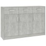 Aparador de madera contrachapada gris hormigón 110x30x75 cm de , Aparadores - Ref: Foro24-800706, Precio: 163,46 €, Descuento: %