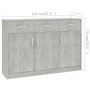 Concrete gray plywood sideboard 110x30x75 cm by , Sideboards - Ref: Foro24-800706, Price: 149,11 €, Discount: %