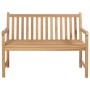 Solid teak wood garden bench with red cushion 120 cm by , garden benches - Ref: Foro24-3062697, Price: 258,99 €, Discount: %