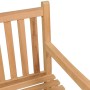 Solid teak wood garden bench with red cushion 120 cm by , garden benches - Ref: Foro24-3062697, Price: 258,99 €, Discount: %