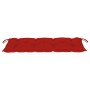 Solid teak wood garden bench with red cushion 120 cm by , garden benches - Ref: Foro24-3062697, Price: 258,99 €, Discount: %