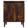 Bedside table with smoked oak metal legs 40x30x50 cm by vidaXL, Nightstands - Ref: Foro24-813116, Price: 35,61 €, Discount: %