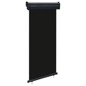 Black balcony side awning 85x250 cm by , Umbrellas - Ref: Foro24-48406, Price: 45,00 €, Discount: %