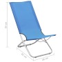 Folding beach chairs 2 units blue fabric by , Garden chairs - Ref: Foro24-310374, Price: 69,60 €, Discount: %