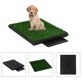 Inodoros mascotas con bandeja césped artificial 2 uds 63x50x7cm de vidaXL, Empapadores para mascotas - Ref: Foro24-170767, Pr...