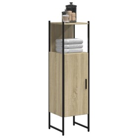 Engineered wood bathroom cabinet in Sonoma oak, 33x33x120.5 cm by , Dressing tables - Ref: Foro24-842467, Price: 86,26 €, Dis...