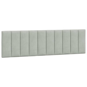 Light gray velvet padded headboard 180 cm by , Headboards and footboards - Ref: Foro24-374681, Price: 121,99 €, Discount: %