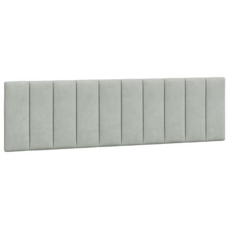 Light gray velvet padded headboard 180 cm by , Headboards and footboards - Ref: Foro24-374681, Price: 61,35 €, Discount: %