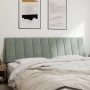 Light gray velvet padded headboard 180 cm by , Headboards and footboards - Ref: Foro24-374681, Price: 61,35 €, Discount: %