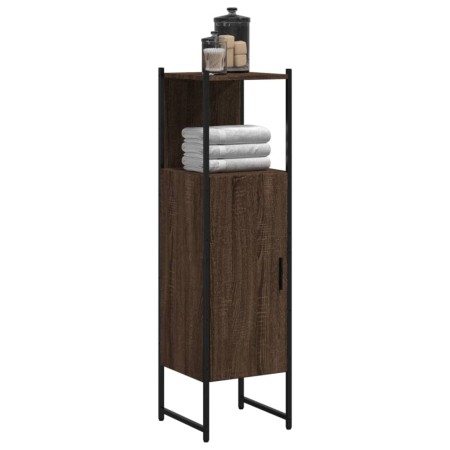 Oak brown engineered wood bathroom cabinet 33x33x120.5 cm by , Dressing tables - Ref: Foro24-842470, Price: 69,44 €, Discount: %