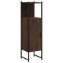 Armario de baño madera ingeniería marrón roble 33x33x120,5 cm de , Tocadores - Ref: Foro24-842470, Precio: 69,44 €, Descuento: %