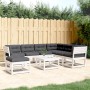 7-piece garden furniture set with solid white pine wood cushions by , Garden sets - Ref: Foro24-3216936, Price: 768,36 €, Dis...