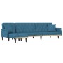 L-förmiges Schlafsofa aus blauem Samt, 271 x 140 x 70 cm von , Sofas - Ref: Foro24-3157275, Preis: 384,18 €, Rabatt: %