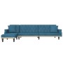 L-förmiges Schlafsofa aus blauem Samt, 271 x 140 x 70 cm von , Sofas - Ref: Foro24-3157275, Preis: 384,99 €, Rabatt: %