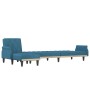 L-förmiges Schlafsofa aus blauem Samt, 271 x 140 x 70 cm von , Sofas - Ref: Foro24-3157275, Preis: 384,99 €, Rabatt: %