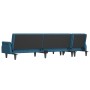 L-förmiges Schlafsofa aus blauem Samt, 271 x 140 x 70 cm von , Sofas - Ref: Foro24-3157275, Preis: 384,99 €, Rabatt: %