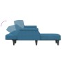 L-förmiges Schlafsofa aus blauem Samt, 271 x 140 x 70 cm von , Sofas - Ref: Foro24-3157275, Preis: 384,99 €, Rabatt: %