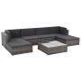 7-piece garden furniture set and gray synthetic rattan cushions by , Garden sets - Ref: Foro24-44598, Price: 551,87 €, Discou...