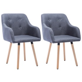 Dining chairs 2 units dark gray fabric by , dining chairs - Ref: Foro24-246757, Price: 166,50 €, Discount: %