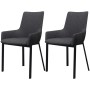 Dining chairs 2 units dark gray fabric by , dining chairs - Ref: Foro24-242767, Price: 120,94 €, Discount: %