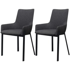 Dining chairs 2 units dark gray fabric by , dining chairs - Ref: Foro24-242767, Price: 120,75 €, Discount: %