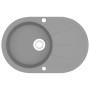 Granite kitchen sink with a gray oval bowl by , Sinks - Ref: Foro24-142959, Price: 197,59 €, Discount: %