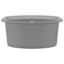 Fregadero de cocina de granito con un seno ovalado gris de , Fregaderos - Ref: Foro24-142959, Precio: 197,59 €, Descuento: %