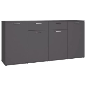 Aparador de madera de ingeniería negro 160x36x75 cm de , Aparadores - Ref: Foro24-3074929, Precio: 214,99 €, Descuento: %