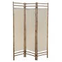 Biombo plegable con 3 paneles 120 cm bambú lona de , Divisores de ambientes - Ref: Foro24-43716, Precio: 118,76 €, Descuento: %