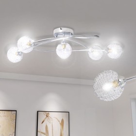 Ceiling lamp wire mesh shade 5 G9 bulbs by , ceiling lights - Ref: Foro24-241481, Price: 52,99 €, Discount: %