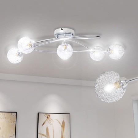 Ceiling lamp wire mesh shade 5 G9 bulbs by , ceiling lights - Ref: Foro24-241481, Price: 52,95 €, Discount: %