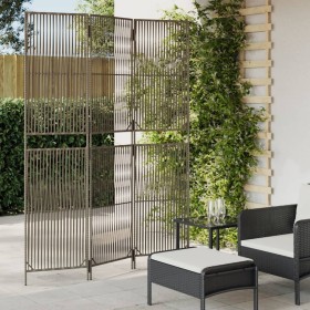 Gray synthetic rattan 3-panel screen by , Room dividers - Ref: Foro24-365390, Price: 88,99 €, Discount: %