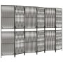 Gray synthetic rattan 6-panel screen by , Room dividers - Ref: Foro24-365386, Price: 155,17 €, Discount: %