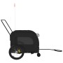 Pet Bicycle Trailer Iron Oxford Cloth Black by , pet strollers - Ref: Foro24-93863, Price: 122,99 €, Discount: %