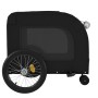 Pet Bicycle Trailer Iron Oxford Cloth Black by , pet strollers - Ref: Foro24-93863, Price: 122,99 €, Discount: %